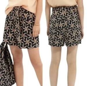 SCOTCH & SODA Maison Scotch schwarz Seestern Sonnenstrahl bedruckt Gürtel Shorts Large - Bild 1 von 16