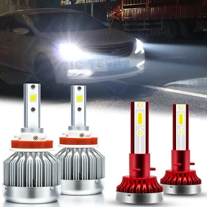 For Hyundai Elantra 2007-2013 White LED H11 Low Beam Headlight 881 Fog Light Pkg - Picture 1 of 12