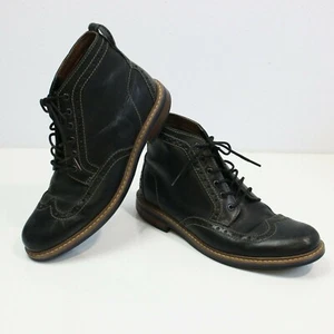 Bostonian Men's Size 8.5 M Melshire Rise Black Blue Stripe Leather Chukka Boots - Picture 1 of 10