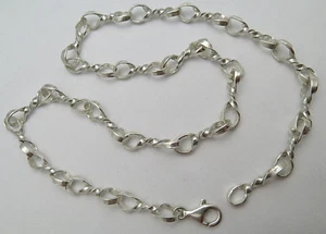 DISEÑO MADURO - CADENA DE NUDOS HECHOS A MANO ESTILO ANTIGUO - PLATA FINA 999 - Imagen 1 de 8