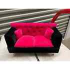 Barbie Furniture JEWELRY BOX - Black and Pink Plush Sofa with Pillows