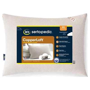 PACK de 2 almohadas de cama Sertapedic Copperloft, soporte firme, estándar/queen - Imagen 1 de 4