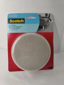 Scotch Reusable Hard Sliders: Super Sliders 4-Pack 3-1/2 In Round Hard Surface - Picture 1 of 7