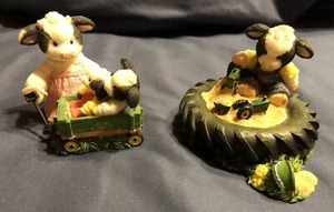 Vintage John Deere Mary’s Moo Moos Kuh Figuren 2 Stück Sammlerstücke - Frühling - Bild 1 von 7