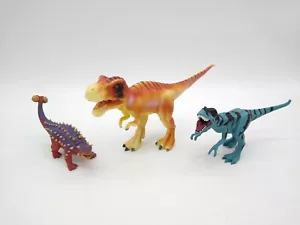 Dinosaur Figures Set of 3 - Assorted Brands Good Condition - Picture 1 of 10