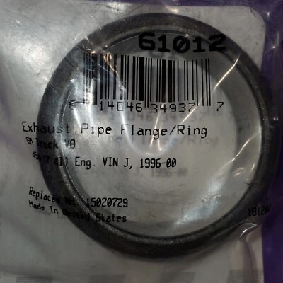 🔥 ¡NUEVO! Junta de brida de tubo de escape Fel-Pro 61012 1996 97 98 99 2000 camión GM V8 Foto 1 de 4
