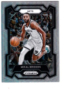 2023-24 Prizm Basketball Silver Prizm Mikal Bridges #46 Brooklyn Nets - Picture 1 of 2