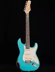KGD Relic E-Gitarre - Roasted Maple Neck, Rosewood Fretboard, Miami Blue - Bild 1 von 11