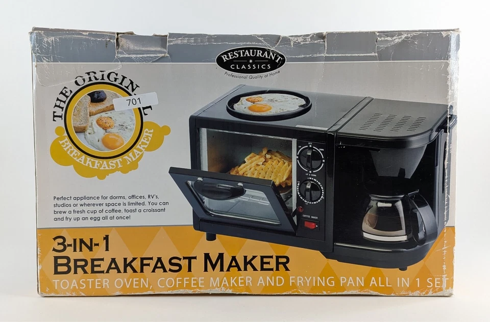 The Original Breakfast Maker 3 en 1 - Horno tostador, cafetera y sartén NUEVO Foto 1 de 4
