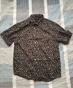 Men’s Banana Republic Leopard Print Shirt - Slim Fit Large - Picture 1 of 2