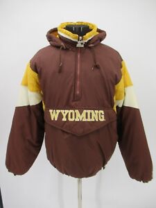 S1656 VTG Starter Men's Wyoming Cowboys Football Nylon Jacket Size XL