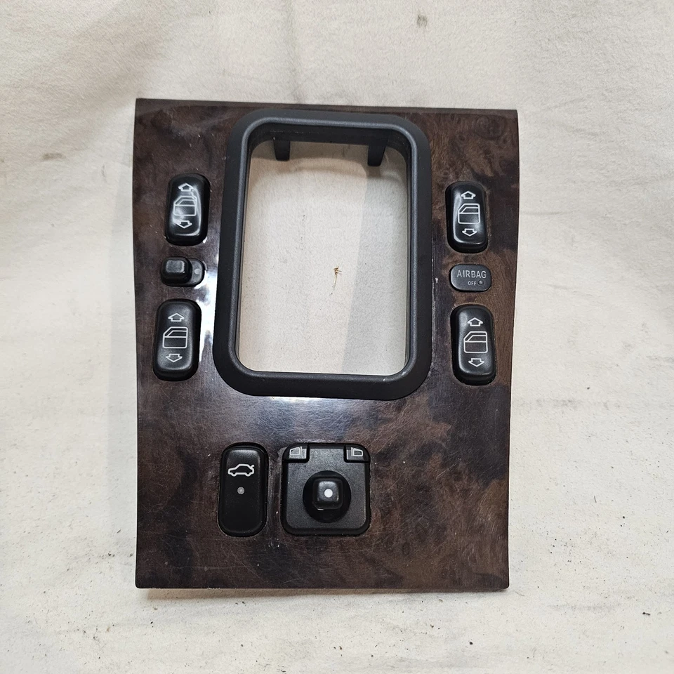 Mercedes C230 C280 1998-2000 bisel de cambio central molduras e interruptores de grano de madera OEM Foto 1 de 4