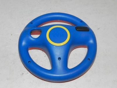 OEM Nintendo Wii Steering Wheel Mario Kart Red & Blue Remote Racing Wheel - Image 1 of 2