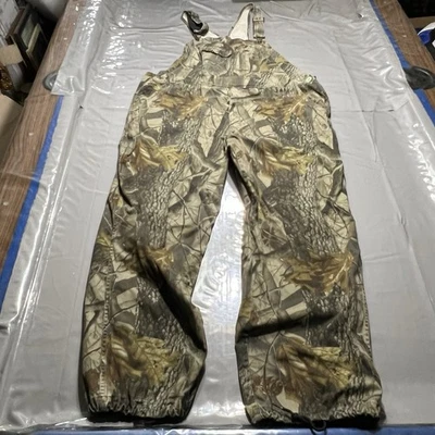 Outfitters Ridge Bib Overalls Mens XL Camo Hunting Unlined Realtree Hardwoods - Image 1 of 4