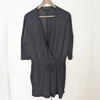 Usado en Excelente Condición Colección Kardashian Slinky Suave Elástico Suave Envolvente Mameluco Negro Talla XL Foto 1 de 4