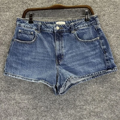 Pantalones Cortos de Jean PacSun Mom Para Mujer 31 Azul Tiro Alto Denim Algodón Informal Foto 1 de 4