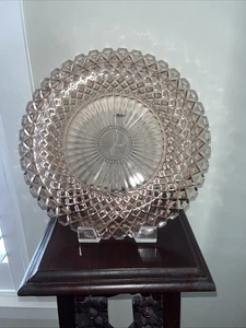 Pink Depression Glass Anchor Hocking “Waterford” Round Cake Or Serving Platter - Picture 1 of 12