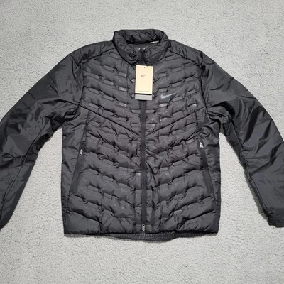 Men's Small Nike Therma-Fit Aeroloft Repel Down Running Jacket FB7556-010 Black - Image 1 of 4