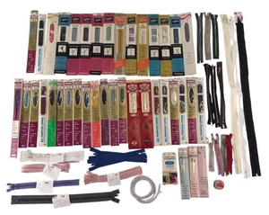 Zipper Lot 68 Vintage Talon J&P Coats Crown Clark YKK Random Mostly Metal - Picture 1 of 4