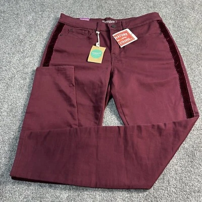 Pantalones de mezclilla Levis para mujer 10 rojos firma modernos ajustados elásticos a rayas laterales Foto 1 de 4