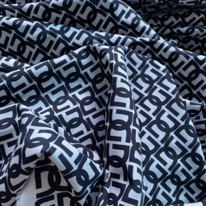 Deadstock DG Blend Fabric By The Yard 55% Silk Mulberry 45% Cotton Logo - Picture 1 of 6