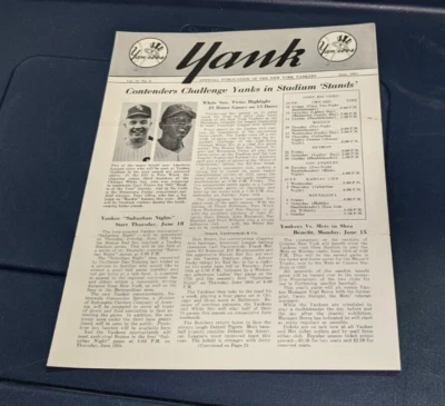 1964 New York Yankees YANK Team Newsletter - Image 1 of 4