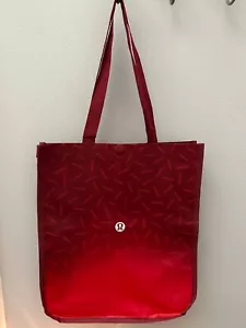 Bolso de Mano Lululemon Red Ombre con Estampado Grande Reutilizable Gimnasio NUEVO - Imagen 1 de 2