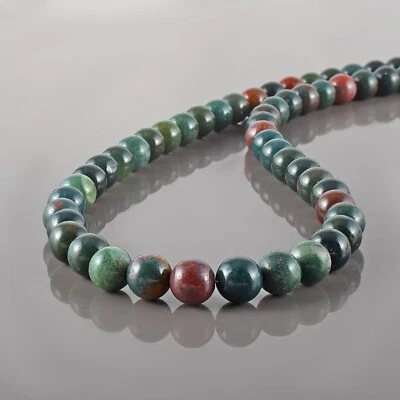 Collana Fatta A Mano Con Perline Rotonde In Pietra Naturale Di 18" Per Donne - Immagine 1 di 3