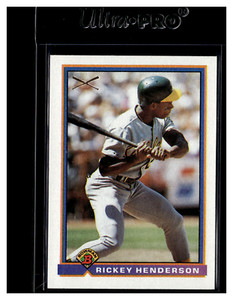 1991 Bowman  #371 Rickey Henderson  SLUG