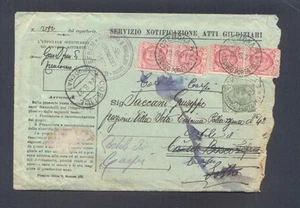 STORIA POSTALE ATTI GIUDIZIARI CARPI CADELBOSCO SOTTO 1927 75 CENT FLOREALE - Picture 1 of 2