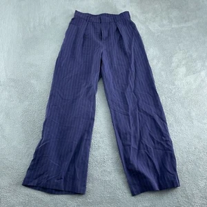 Commense Navy Blue Pinstripe Wide-Leg Pants Size L 5485 - Picture 1 of 9