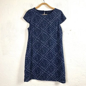 TOKITO Womens Dress Size 10 Navy Blue/Pink Floral Short Sleeve Round Neck A-line - Picture 1 of 10