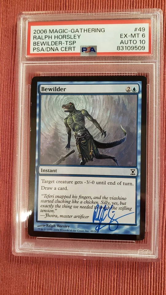 Bewilder Time Spiral PSA 6 Auto 10 signed Ralph Horsley MTG - Image 1 of 2