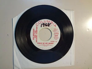 BIG BROTHER & HOLDING COMPANY:(w/Joplin)Piece Of My Heart-U.S.7" 68 Columbia DJ - Picture 1 of 2
