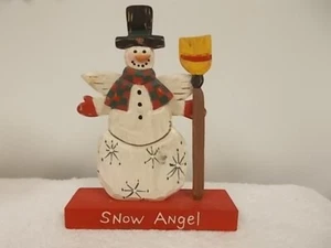 Estatuilla de ángel de nieve de madera Midwest of Cannon Falls Ilona Steelhammer 7 - Imagen 1 de 7