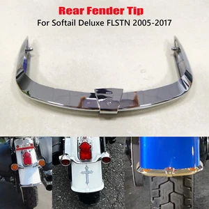 Chrome Rear Fender Tip Trailing Trim For Harley Softail Deluxe FLSTN 2005-2017 - Picture 1 of 7