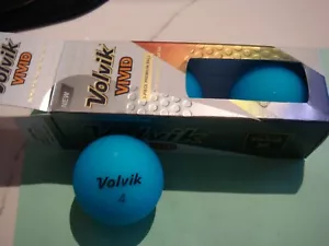 Sleeve of 3 Brand New Volvik Vivid blue Golf Balls - Picture 1 of 3