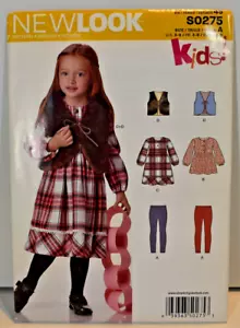 New Look Sewing Pattern Kids Size 3 8 Dress Top Vest Leggings SO275 - Picture 1 of 4