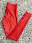 CARBON38 Czerwone legginsy 7/8 w połysku Takara Made in USA Rozmiar XS