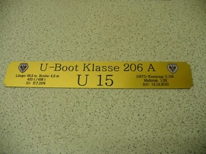 Namensschild für Modellständer mit Daten  -  Klasse 206A  U15 - Bild 1 von 4