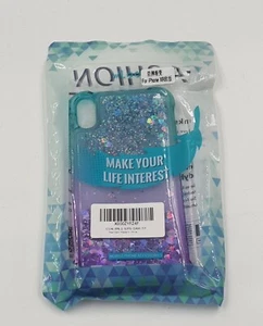 iPhone XR Handyhülle Schutzhülle Flüssig Glitzer Hülle Bling Silikon Soft Lila - Zdjęcie 1 z 2