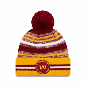 New Era Cap Kid's NFL Washington Football Sideline Winter Knit Bobble Beanie Hat - Picture 1 of 1