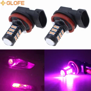 LED Fog Light Bulb H8 H16 H11 Fog Light Bulb 14000K Pink Purple High Power Lamp - Foto 1 di 8