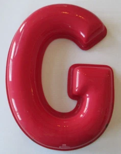 Größerer 19,5" Buchstabe "G" Original ROT Vintage 3D Schild Outdoor geformter Kunststoff BSMT - Bild 1 von 7