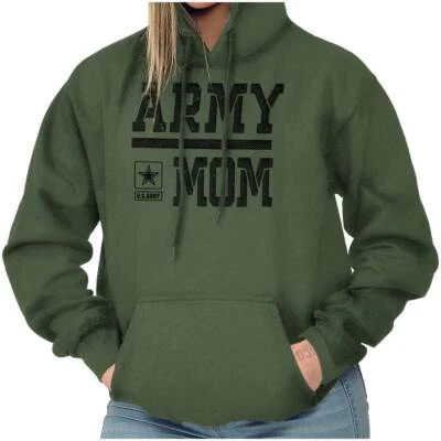Sudaderas con capucha para mujer con logotipo de estrella militar de Estados Unidos mamá del ejército de Estados Unidos Foto 1 de 4