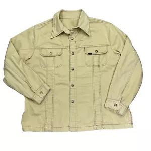 Vintage Lee Moleskin Shirt Jacket Western Ranch West 45 Cal Snap Size L - Picture 1 of 13