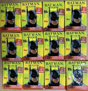 Batman Returns Topps Trading 1991 Cards 11 Packs of 15 Unopened + 1 Unsealed - Picture 1 of 6