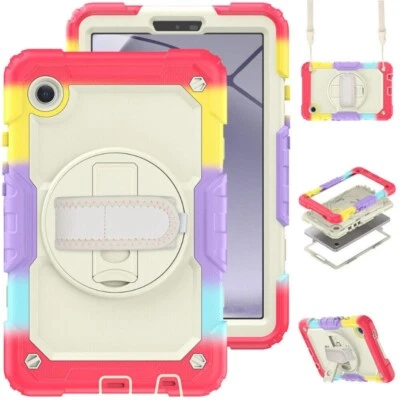 Shockproof Rotating Stand Case Cover w Strap For Samsung Galaxy Tab A9 Plus A9  - Image 1 of 4