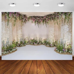 CSFOTO 10x7ft Wedding Backdrop for Cradle Ceremony Background for Proposal Flowe - Picture 1 of 7