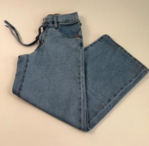 Levi's Premium Women XL Baggy Straight Leg Mid Rise Zip Fly Jeans 25x31 Blue NWT - Picture 1 of 15